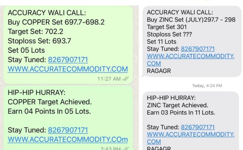 Shocking Base Metal  Target Hits With Accurate Commodity Get FREE Trial In Mcx Join Now Www.accuratecommodity.com
